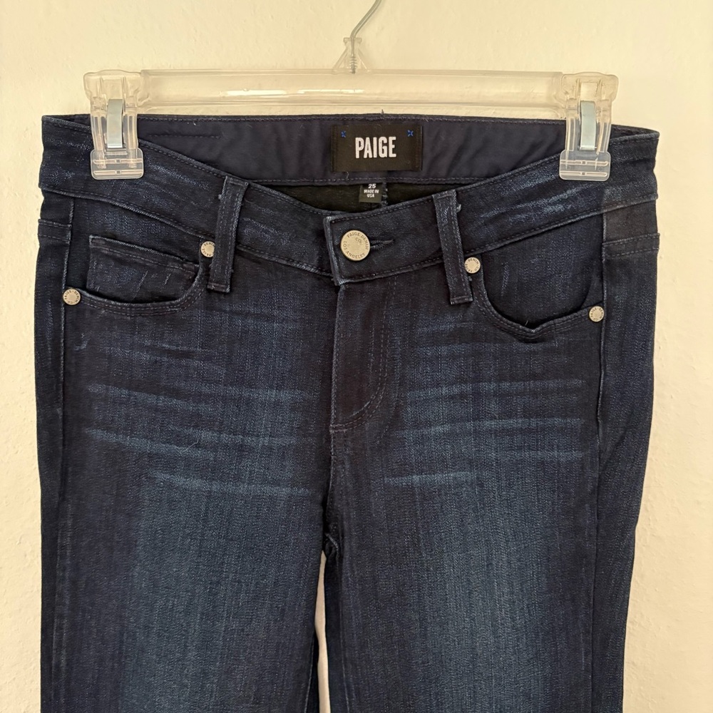 PAIGE Like New Manhattan Dark Blue Jeans - Picture 3 of 8